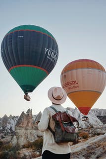 Hot air balloons in the sky