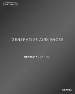 Grey square with the white text saying 'Generative Audiences' across the centre