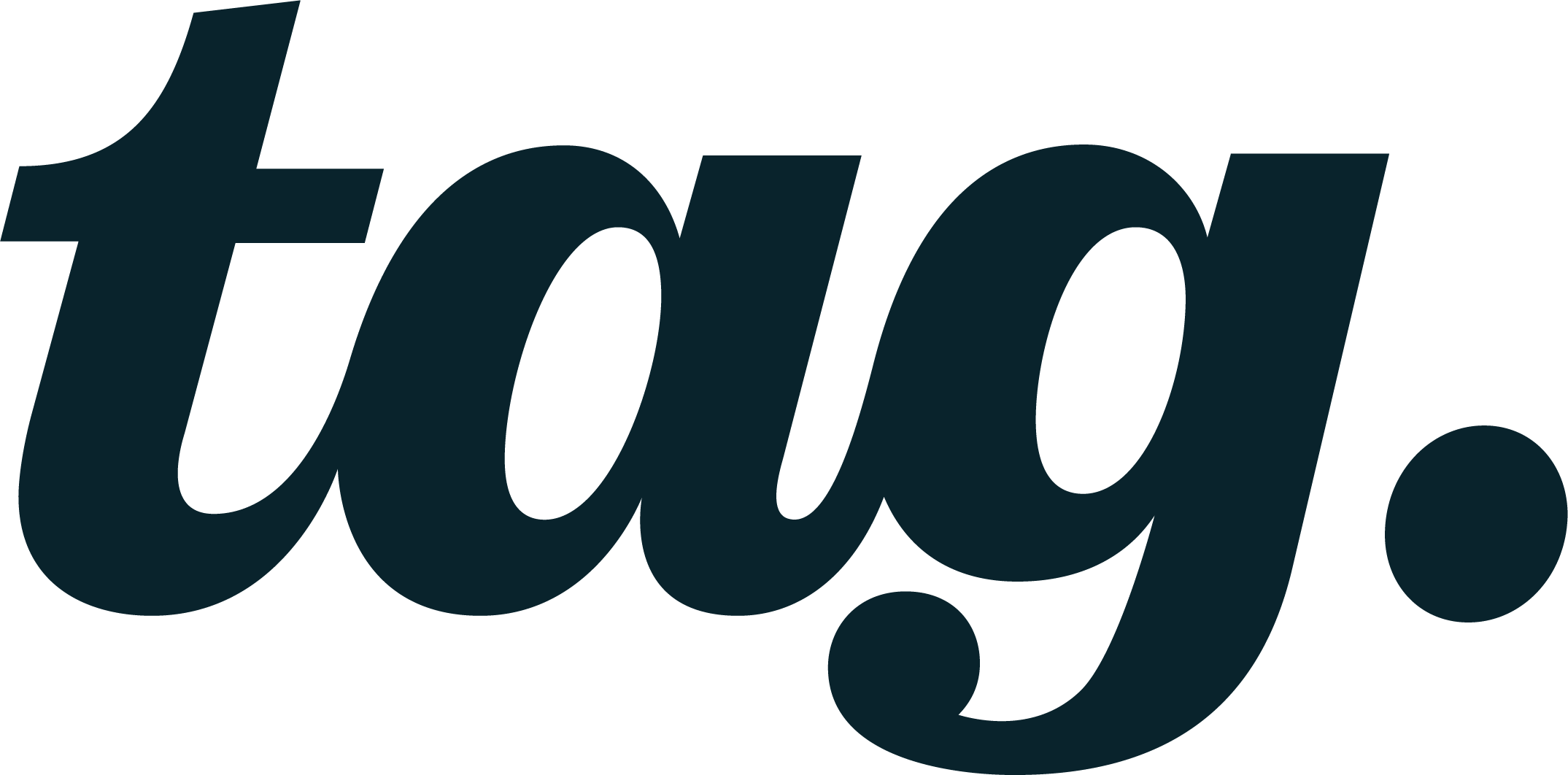 Tag logo dark blue.